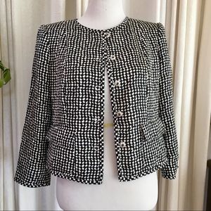 Armani Collezioni Black White Checkered Jacket 9